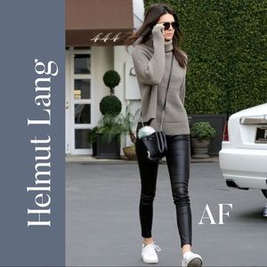 HELMUT LANG LEATHER LEGGINGS BLACK NWT